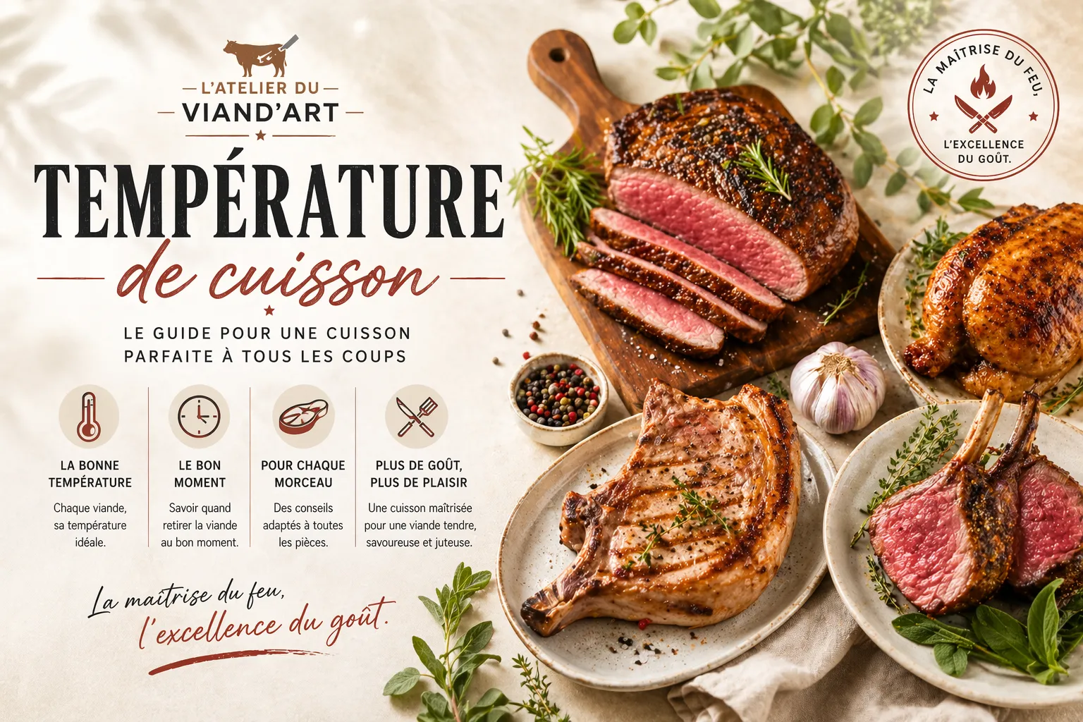 Les températures de cuisson des viandes : le guide complet pour une cuisson parfaite